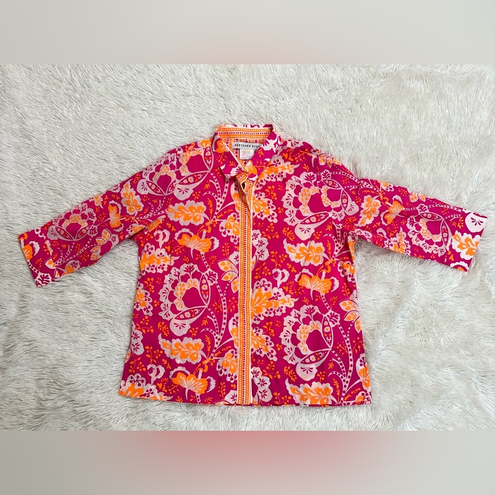 Gretchen Scott Floral Button-Up Shirt